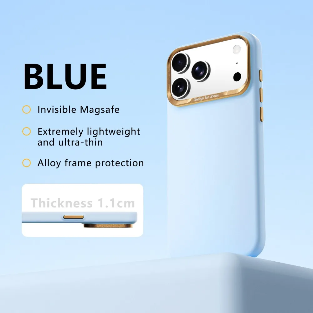 Luxuriöses Flüssigsilikon für Magsafe Magnetische Hülle für iPhone 18 17 16 Pro Max 18 Pro Metall-Linsenschutz Stoßfeste Handyhülle