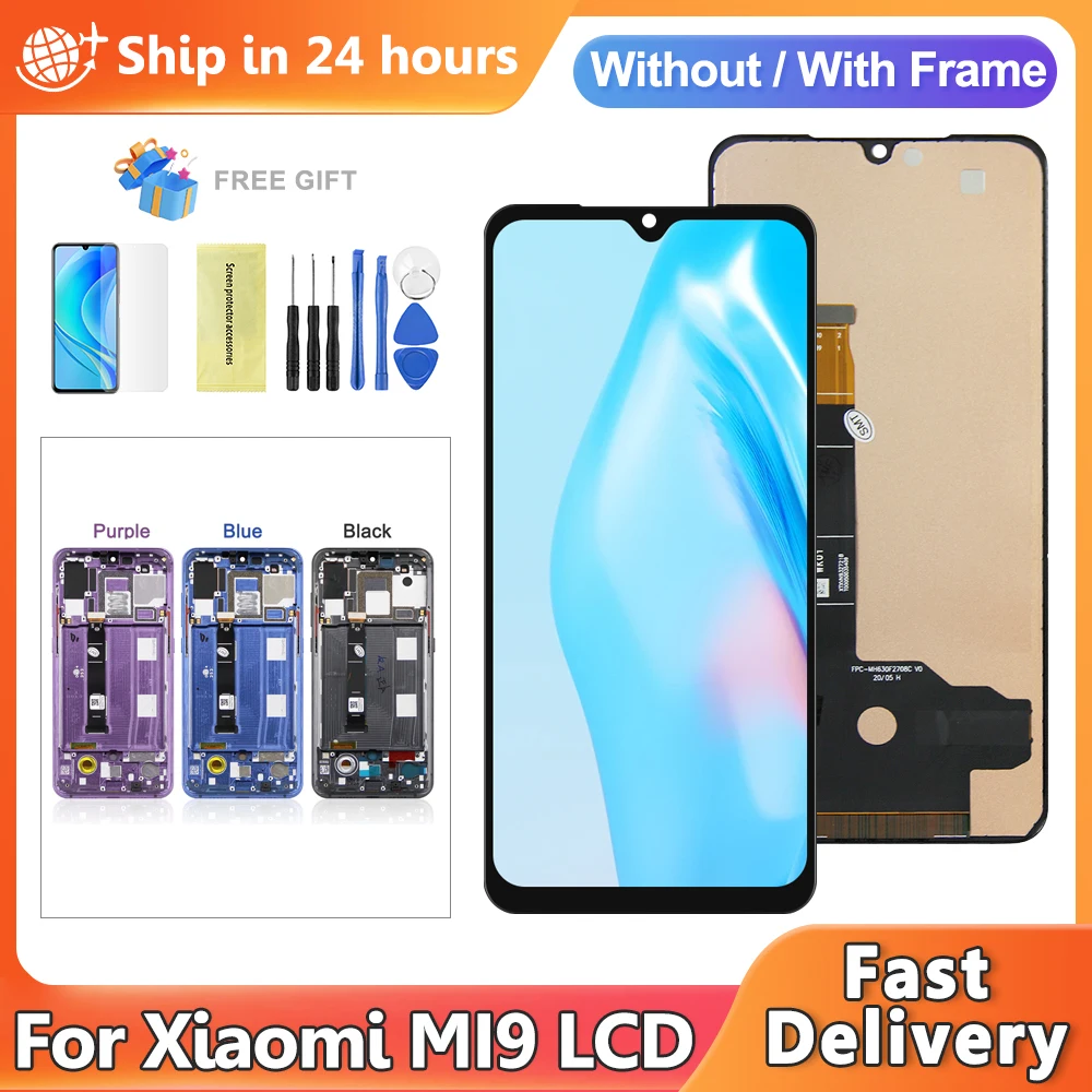 

ЖК-дисплей TFT mi 9 Pro для Xiaomi Mi 9, сенсорный экран с дигитайзером в сборе для Xiaomi Mi9, M1902F1G, сменный экран