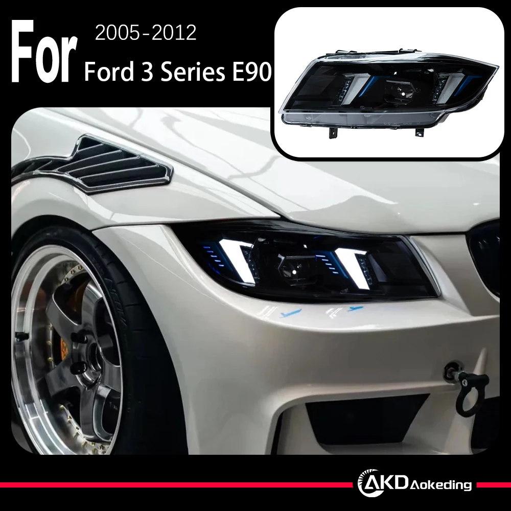 

AKD-Стайлинг модели автомобиля для фар BMW E90 2005-2012 320i 318i 323i 325i E90 Светодиодные фары DRL Hid Bi Xenon Beam Аксессуары
