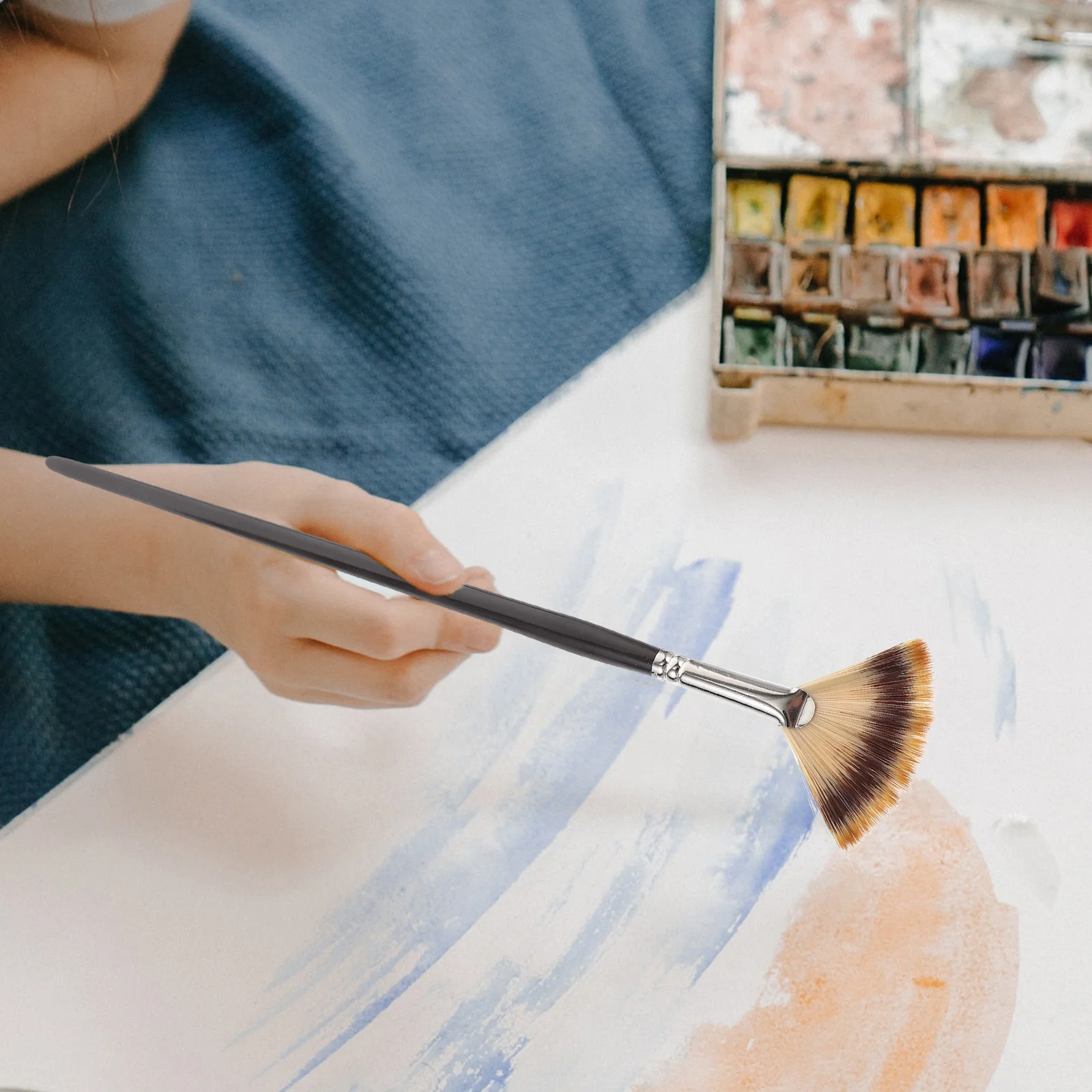 

3Pcs Artist Brush Set Black Flat Oil Paint Brushes Nylon Wood Handle Painting Tools for Beginners 4Th 8Th 12Th