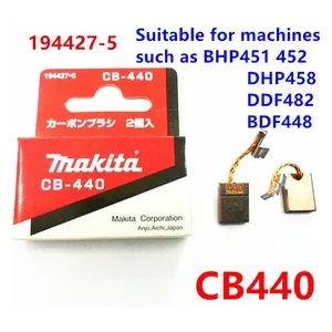 Makita Carbonbürsten für Elektromotoren, Original, CB440, 194427-5, 3x10x13,5 mm, 1 Paar 12 Main Makita Pulver Collector Sales - №10