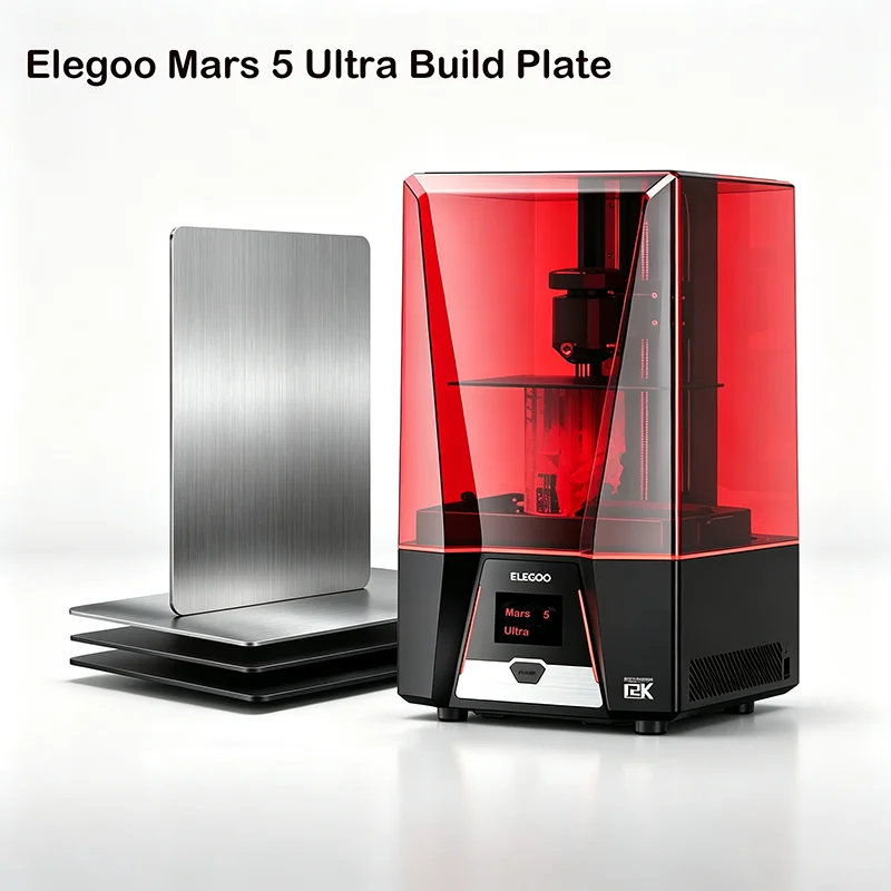 Easy to Remove SLA Build Plate 160x96mm Elegoo Mars 5 Ultra 2Pcs Steel Sheet +1Pcs Magnetic Base for Elegoo Mars 4 3d Printer