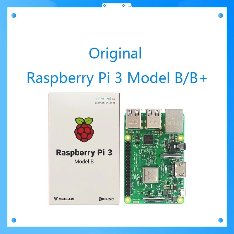 Nouveau! Element14 Raspberry Pi 3 modèle B/B + Plus 3B + BCM2837 1.2G raspberry pi 3 avec 2.4G et 5G WIFI 4.2 Bluetooth