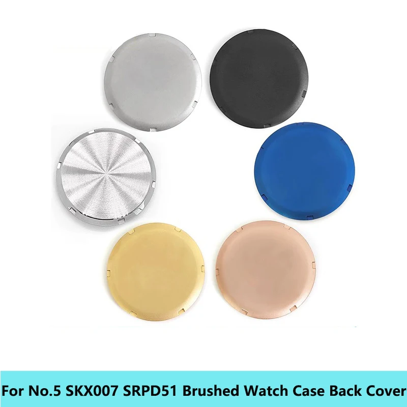 Casing jam tangan baja tahan karat Matte 33x29.6mm bagian penutup bawah untuk Seiko No.5 SKX007 SRPD51 penutup belakang casing jam tangan disikat Selam