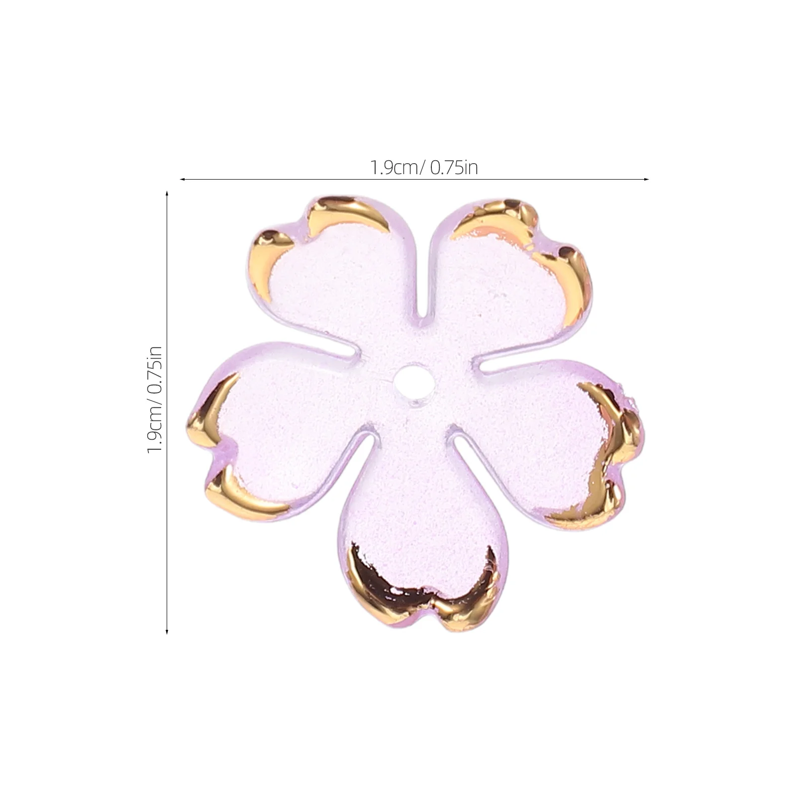 100 قطعة زهر الكرز الاكريليك الخرز زهرة فاصل قبعات DIY بها بنفسك صنع المجوهرات الحرفية التدرج البتلة النتائج السائبة نهاية قبعات #4