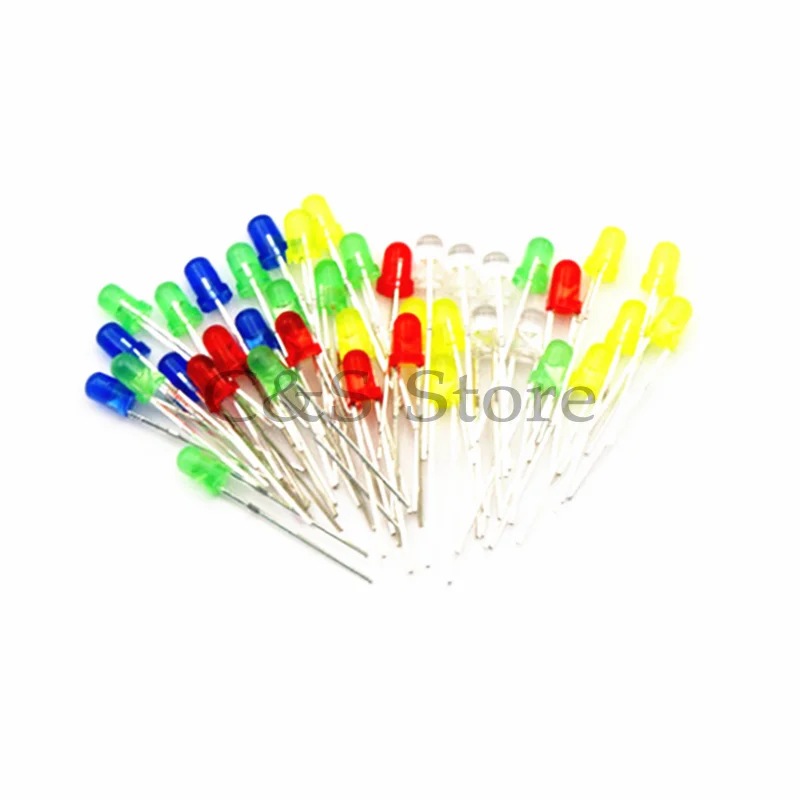 1000 stks 3mm LED Groen licht emitting