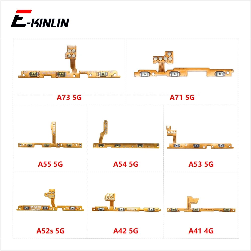 Volume Power Switch On Off Side Button Key Flex Cable Repair Parts For Samsung Galaxy A73 5G A71 A55 A54 A53 A52s A42 A41 4G