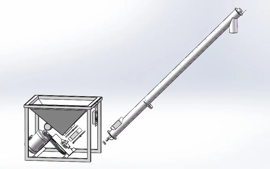 DS-3 Large Capacity Inclined Auger Screw Conveyer System for Grain Nut Flour Sugar Rice Food Powder