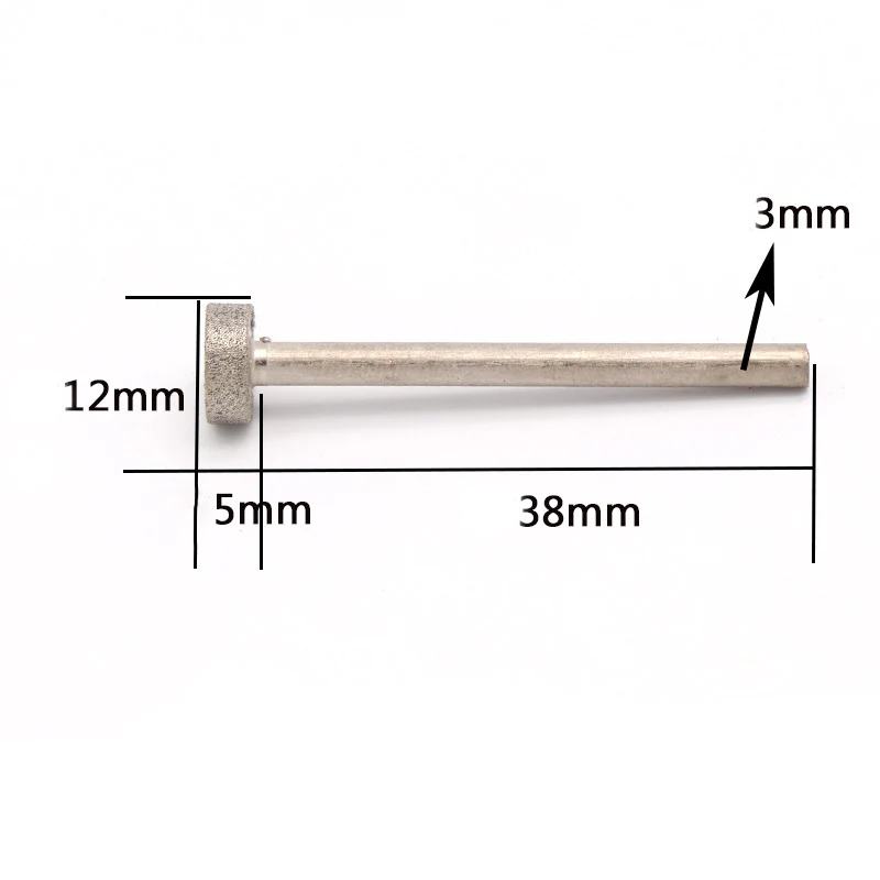 

1pc Cylinder Rotary Diamond Burr Drill Bit 10/14mm Grinding Head 3mm Shank For Jade Glass Carving Engraving Abrasive Tools