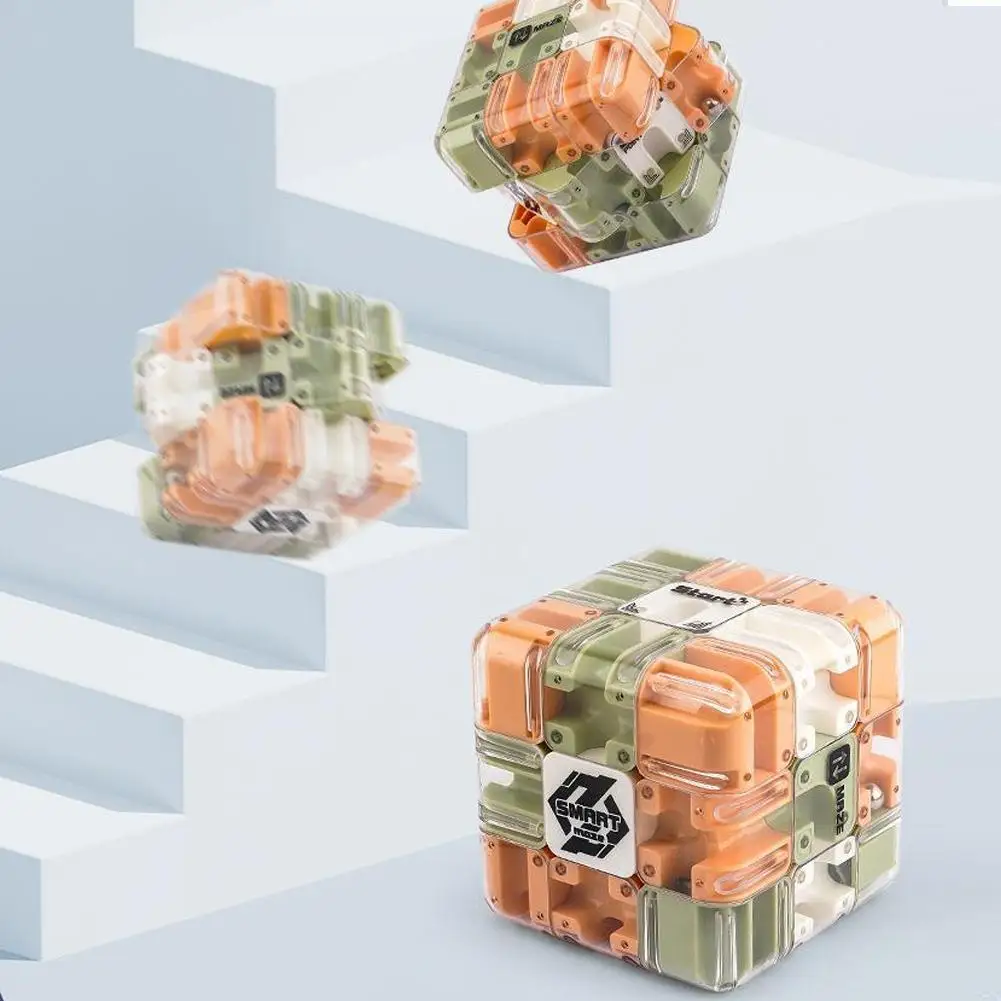 الكرة متاهة لغز مكعب ثلاثية الأبعاد متاهة لعبة تعليمية للأطفال البالغين المنطق التفكير التدريب الإجهاد الإغاثة لعبة محمولة هدية