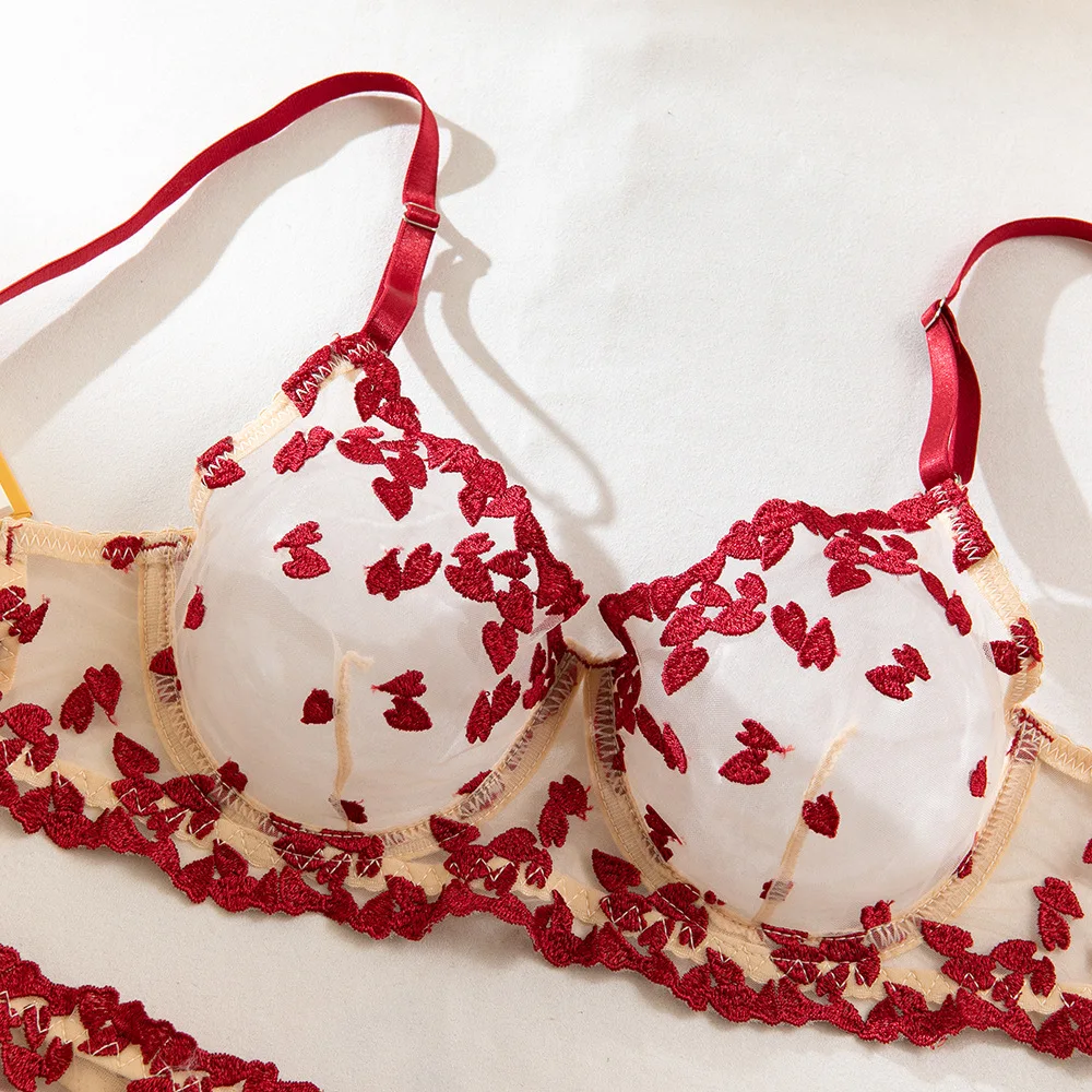 Sexy bloem kant exotische sets vrouwen zien door bloemen borduurwerk lingerie bh set elegante micro bikini string ondergoed