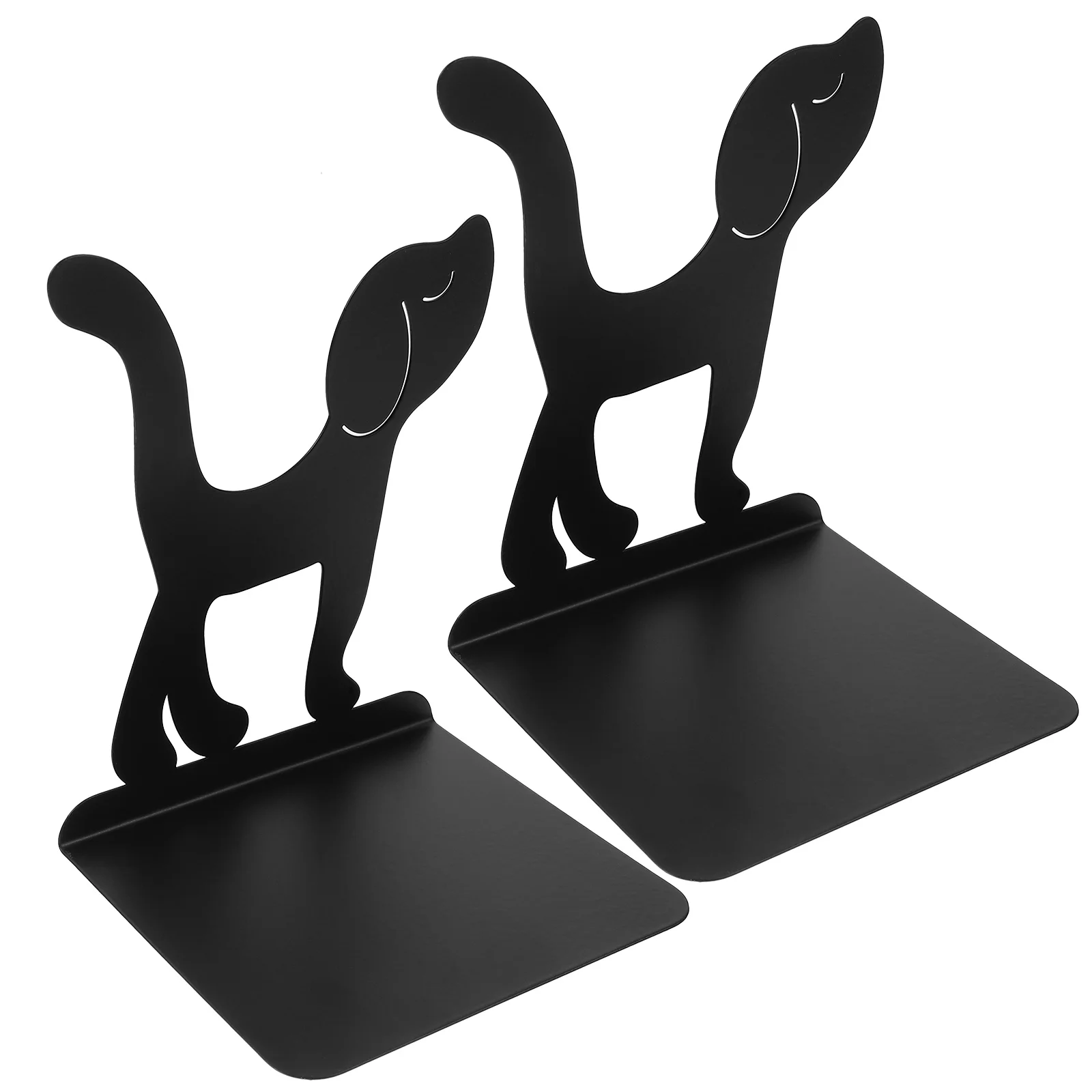 2 Pcs Animal Bookends for Home Support Holders Decorative Office Bookshelf Stand Household Metal Bookshelves