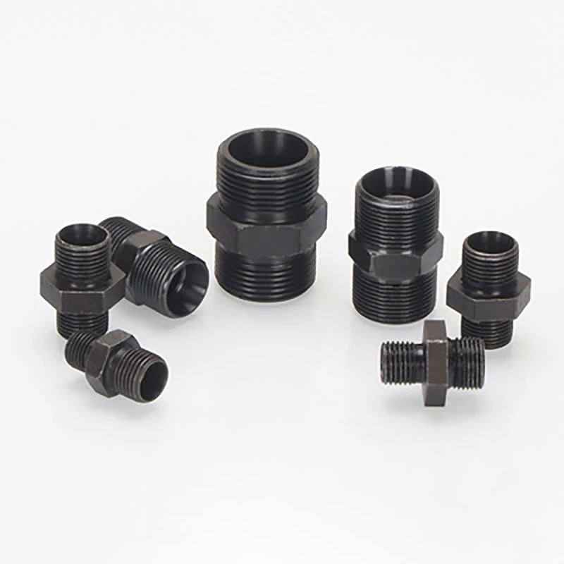 Hydraulic Adapter Transition Carbon Steel Metric Thread Fittings H-type Ferrule Straight ThreadM10 M12 M14 M16 M18 M20 Connector