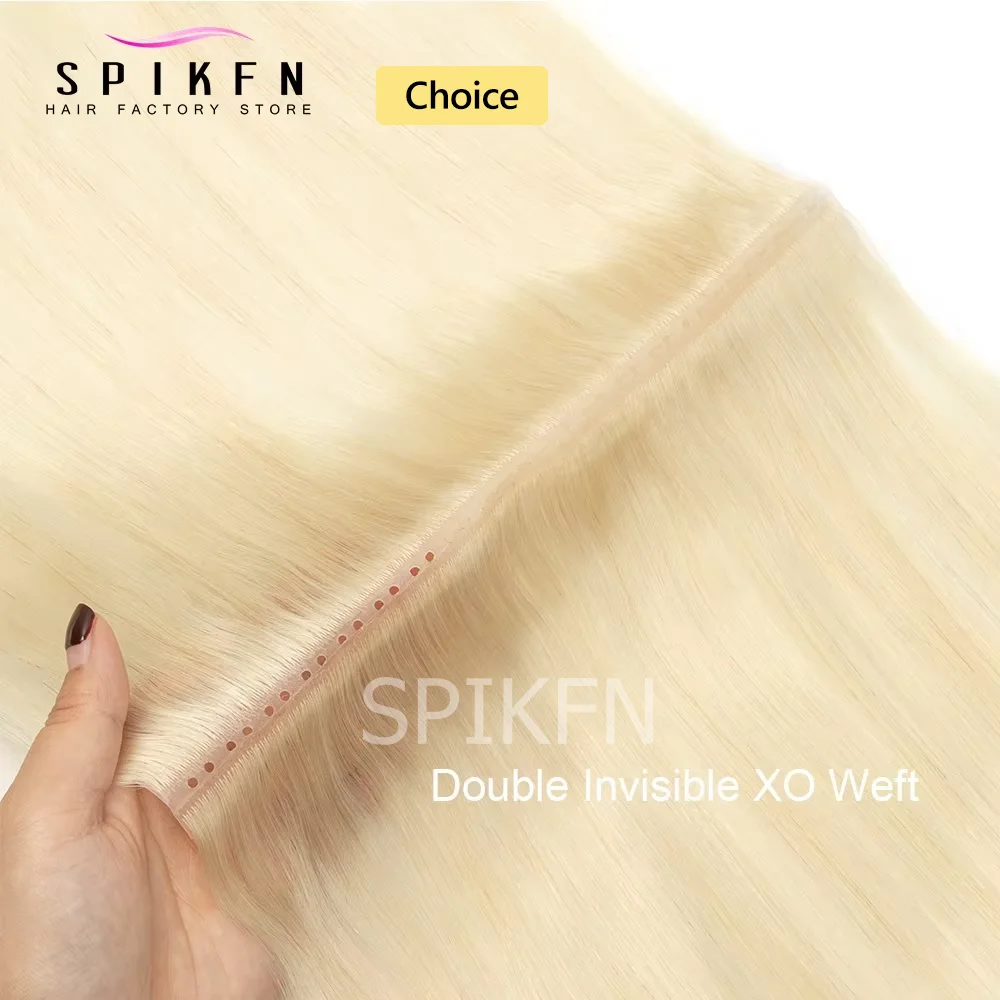16 "-24" غير مرئية مزدوجة حقن XO حفرة لحمة وصلات شعر بشري التوأم تبويب لحمة الشعر الطبيعي مستقيم سحب من خلال الشعر الصغير