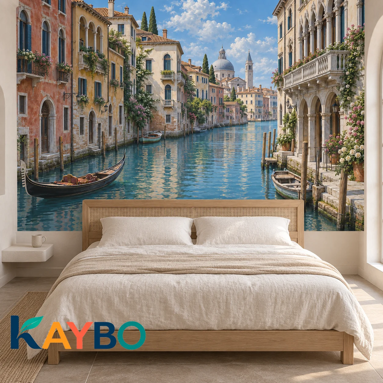 Venice Canal Wall Mural Italian Cityscape Gondola Scenic Wallpaper Non Self Adhesive European Architecture Living Room Art Decor