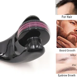 Beard Grow Derma Roller Microneedling DRS 180 Micro Needle For Eyebrows Scalp Hair Growth Crow's Feet Skin Care MTS Mesotherapy