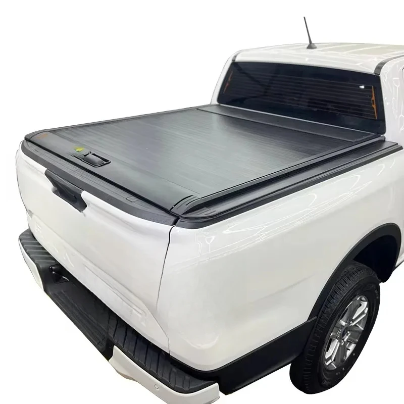 

Manual Retractable Roller Shutter Cover Pickup Tonneau Cover Compatible with Various Types