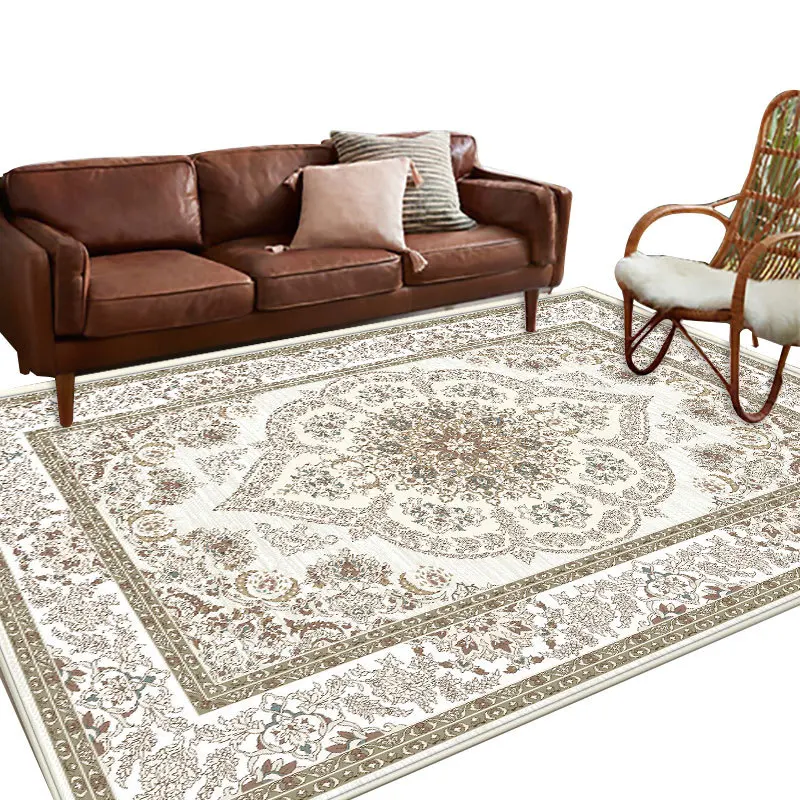 Persian Style Living Room Carpet Nordic Retro Floor Mat Rugs Printed Large Rug Customize Home Bedroom Carpets Non-slip Long Mat