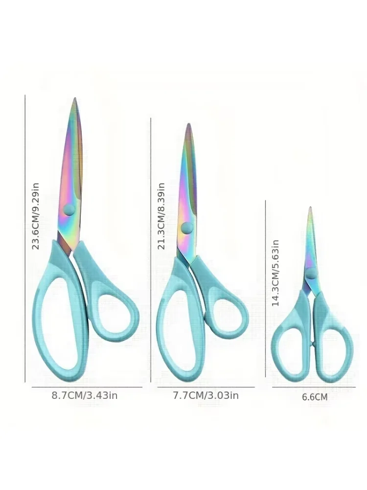 3-Piece Titanium Craft Scissors Set: Perfect For Sewing, Arts & School Projects!