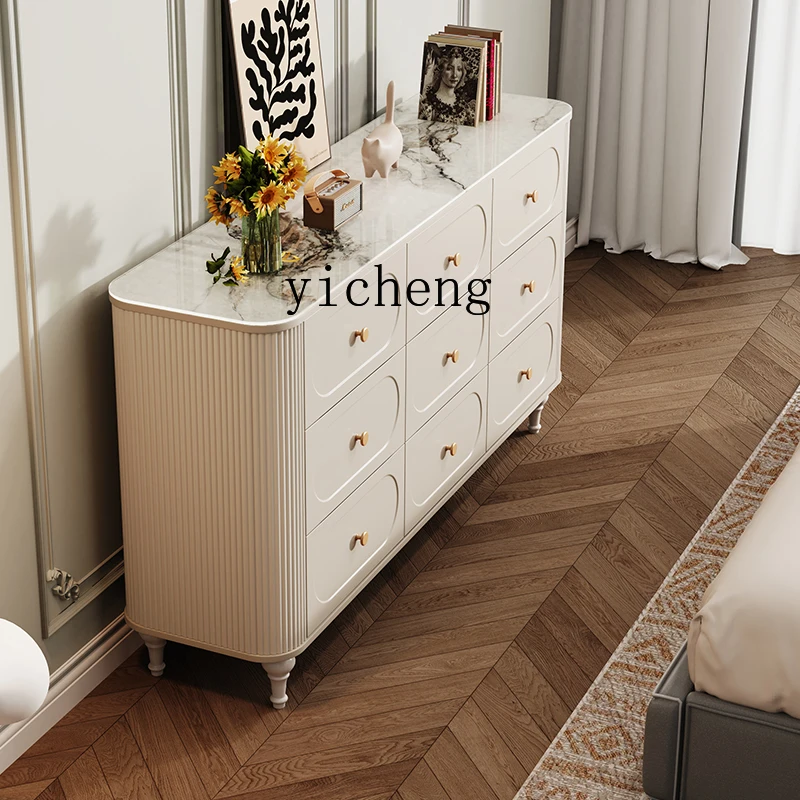 GZ-1 Bedroom Chest Of Drawers Modern Simple American Retro Cream Chest Locker