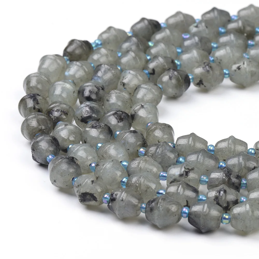 

Wholesale Natural Stone Beads 10mm Crazy Lace Agate Bell Shape Beads with SpacerMaking DIY Bracelet Necklace Charms Strand 15