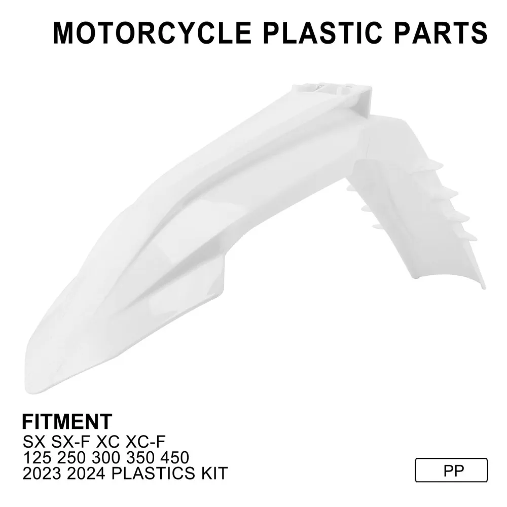 

For KTM SX SX-F XC XC-F 125 250 300 350 500 Motorcycle Accessories Front Fender PP Plastic Kit Mudguard Plash Guard Dirt Bike