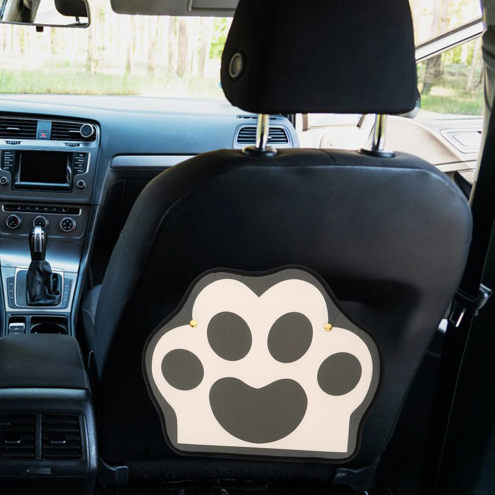 

Cat Paw Shape Cover Mats Car Back Protectors Waterproof Pu Durable Dirt Mud Easy Install Vehicle Auto Seat