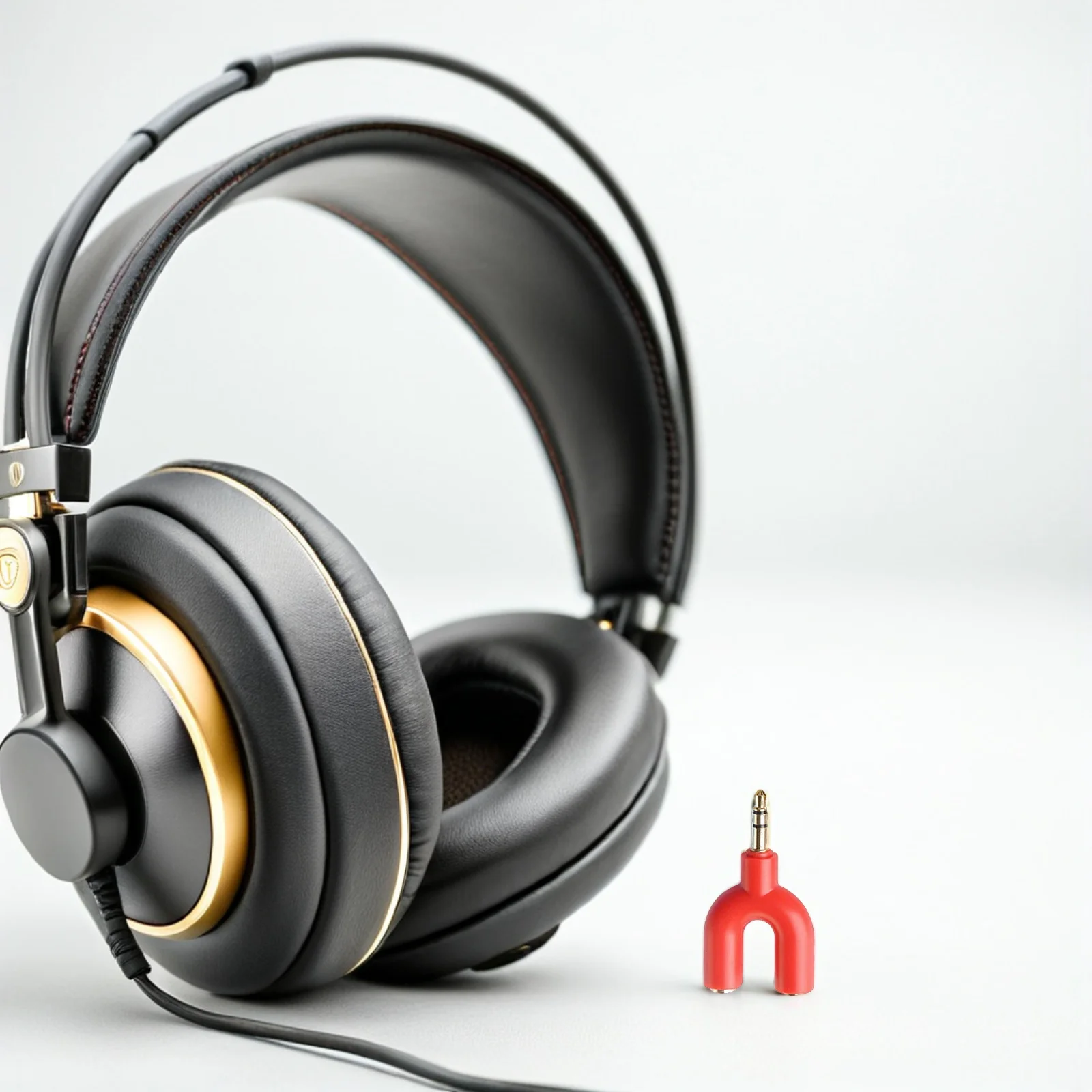 

3.5mm Stereo Audio 2-Way Splitter Adapter U Shaped Jack Stereo Audio Connector for Sharing Music Compatible with All 3.5mm