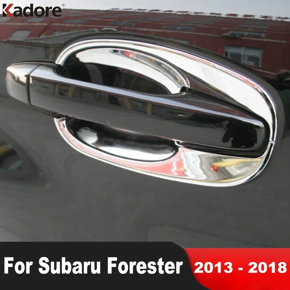 

Накладки для боковой дверной ручки, накладки на чашу для Subaru Forester 2013, 2014, 2015, 2016, 2017, 2018, хромированные автомобильные накладки на молдинг, аксессуары