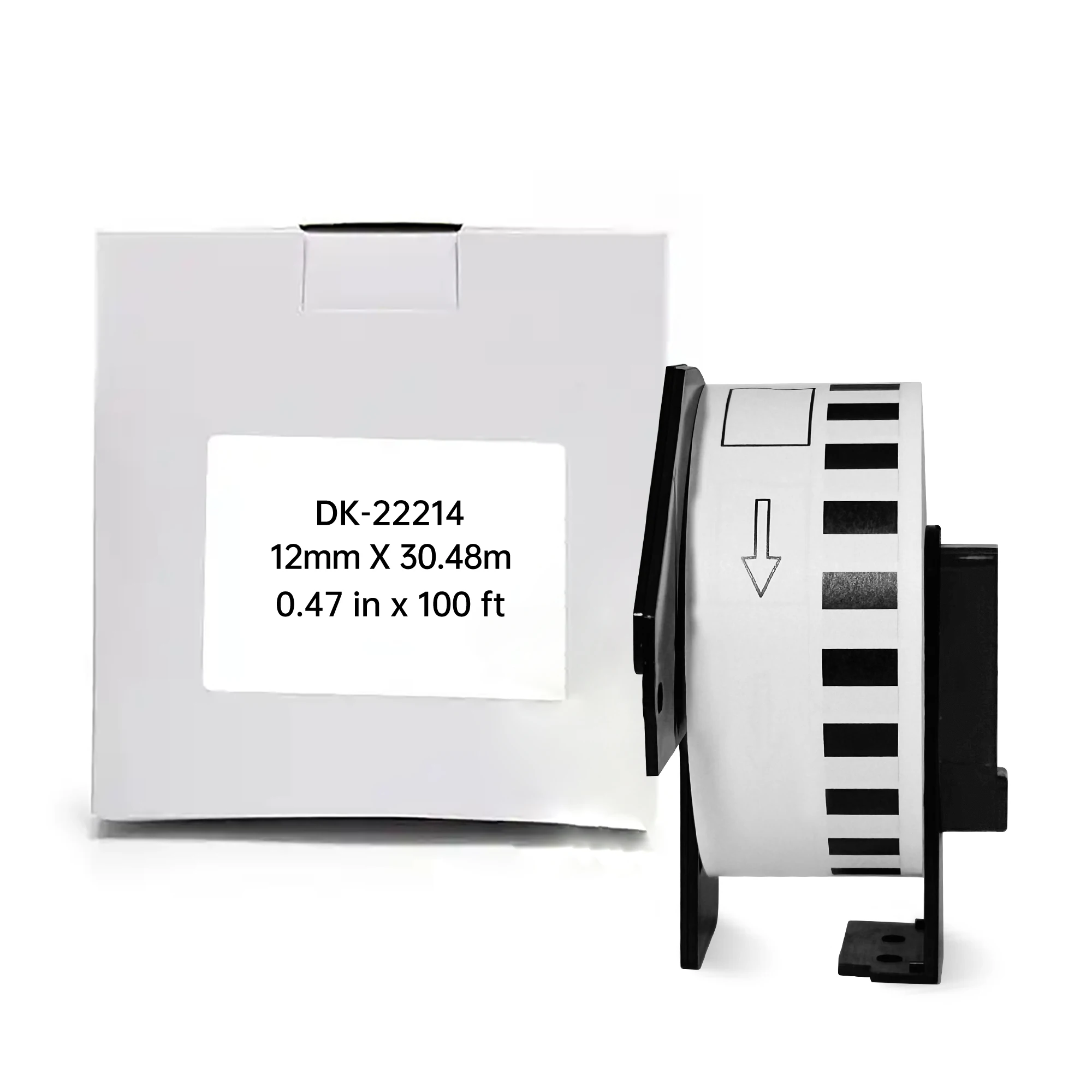 Compatible Label Tape DK22214 DK-22214 12+15mm width 100 feet length continuous label tape with label holder cartridge