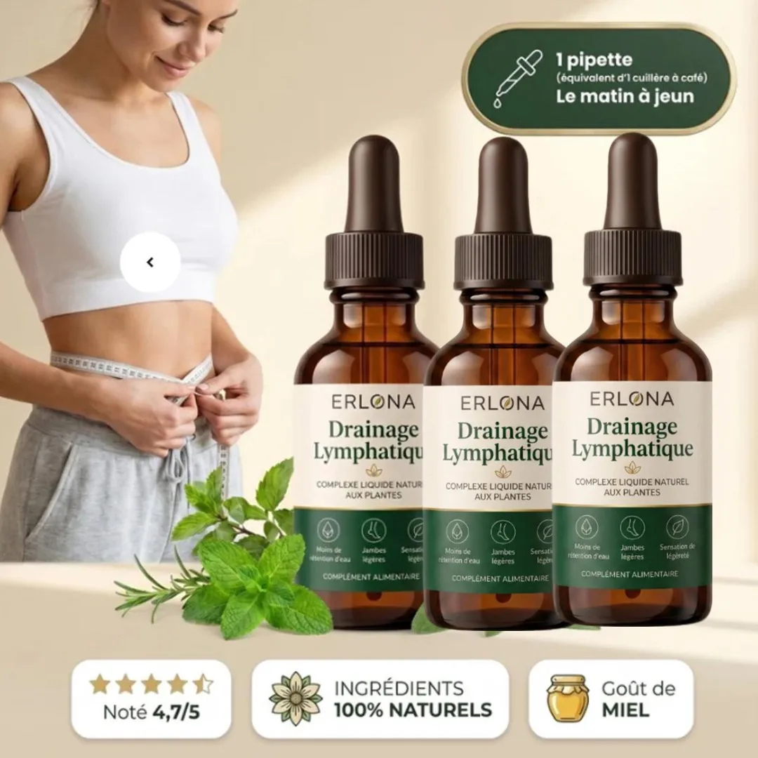 Herbal Lymphatic Drainage Drops Serum Natural Organic Rejuvenate Plant-Based Body Care 59ml Reduce Swelling High Absorption
