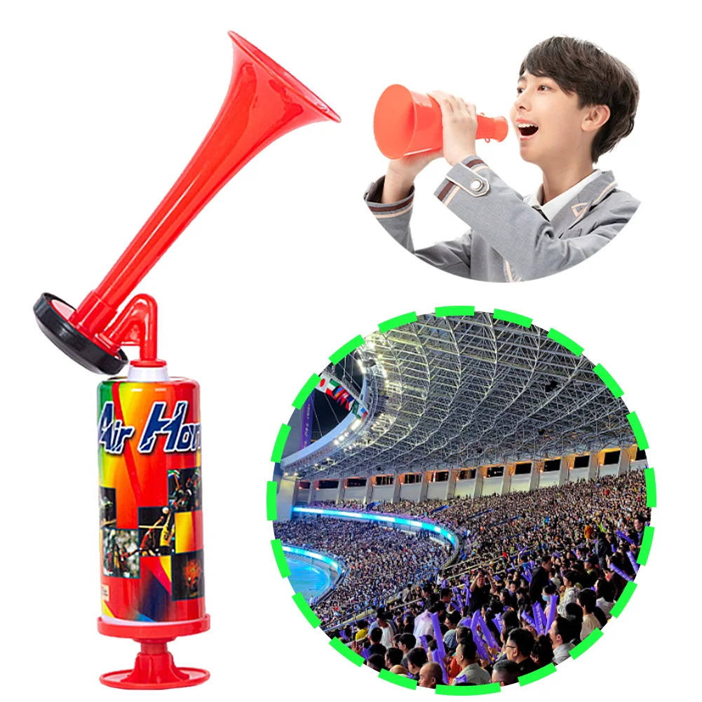 Soccer Game Horn with Loud Voice Soccer Air Cheering Horn Portable Air Pump Horn for Boating Sports Events Birthday Parties