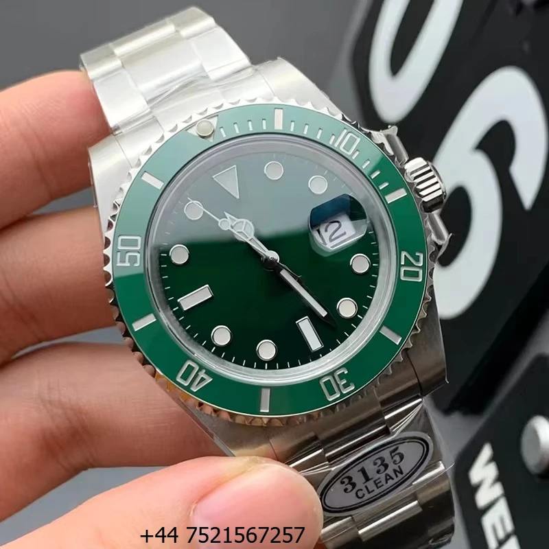 

High-End Mechanical Watch for Diver Sport Business Hip Hop Fashion 3135 Movement Luminous Waterproof Stainless Steel Pointer