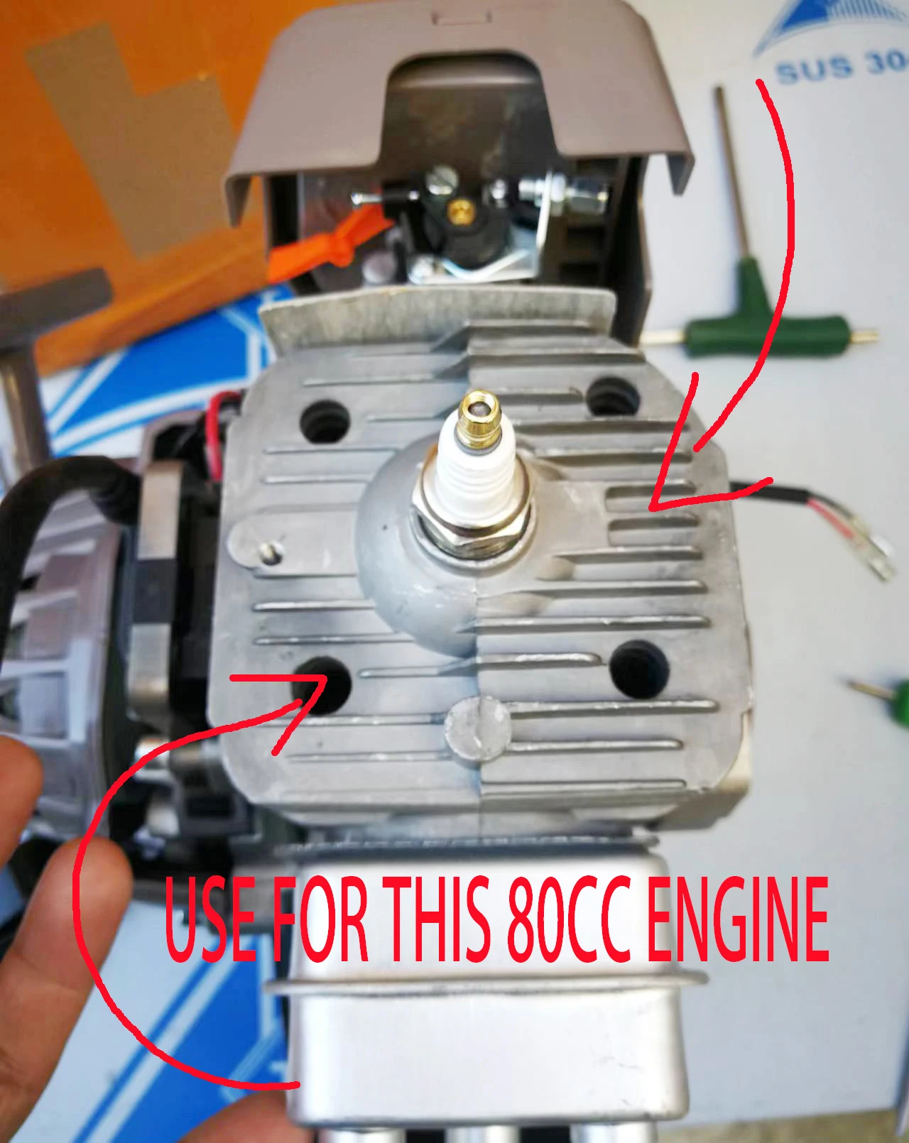 Imagem -03 - Anel de Pistão do Cilindro para Motor 80cc Cortador de Escova Scooter Evo Terra Ground Drill Outboard Peça de Reposição 1e53f 53 mm