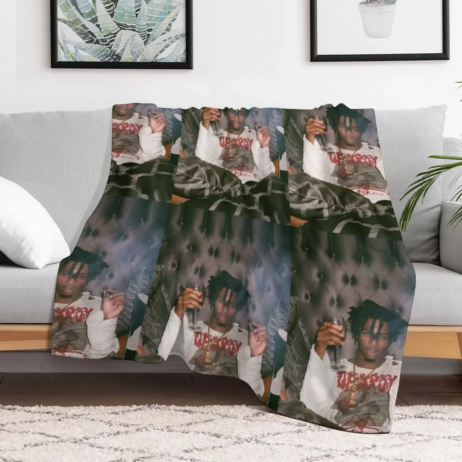 Self Titled Playboi Carti Design Throw Blanket Decoratives Soft Blankets