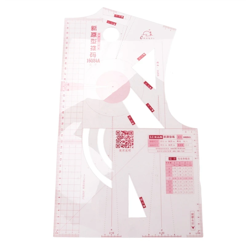 Горячая TTKK 9X 1:1 модная тканевая дизайнерская линейка, укороченная форма, школьница, обучающая одежда, шаблон для рисования, линейка прототипа одежды