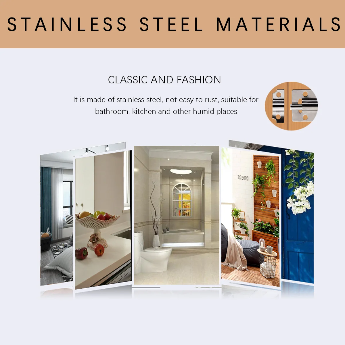 

12Pcs Metal Door Lock Stainless Steel Safety Bolt Durable Small Size 3 Inches Easy Install for Home Security Door Bolt