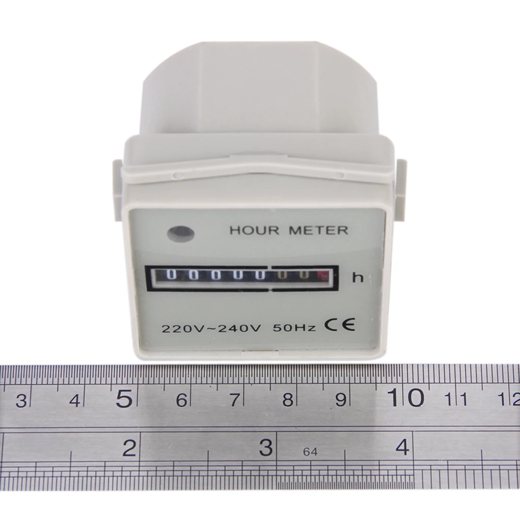 220-240V Square Digital Timing Gauge Hour Meter Hourmeter Timer 0-99999.99