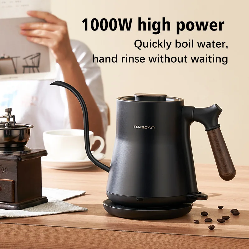 

Stainless Steel Coffee Hand Pour Pot 110V Coffee Pot Slim Mouth Hanging Ear Coffee Electric Kettle