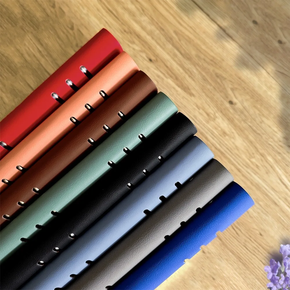 A5 Binder 6 Ring Binder Notebook loose-leaf book PU oil edge Hollow Business Notepad Magnetic buckle design Creative Handbook