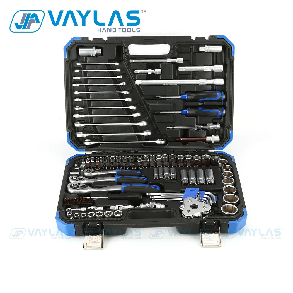 121pcs Multifunction Tools Set Household Tool Set Ratchet Spanner Wrench Socket Sleeve Set with Blow Case