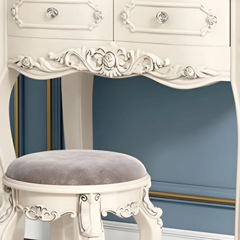 Modern Wood Vanity Desk 3