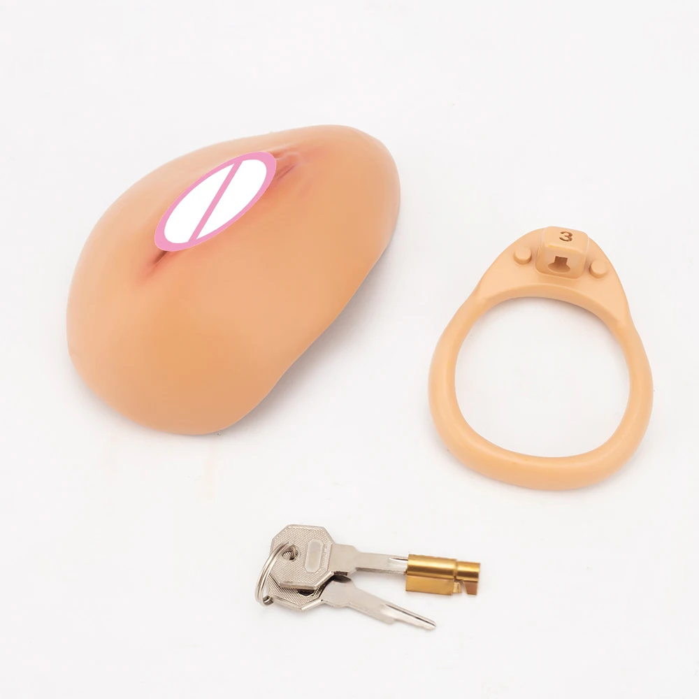 New Clitoral Labia Sissy Chastity Cage Male Cock Cage Set 3D Printed Lightweight Chastity Belt Penis Cage BDSM Sex Toys for Men