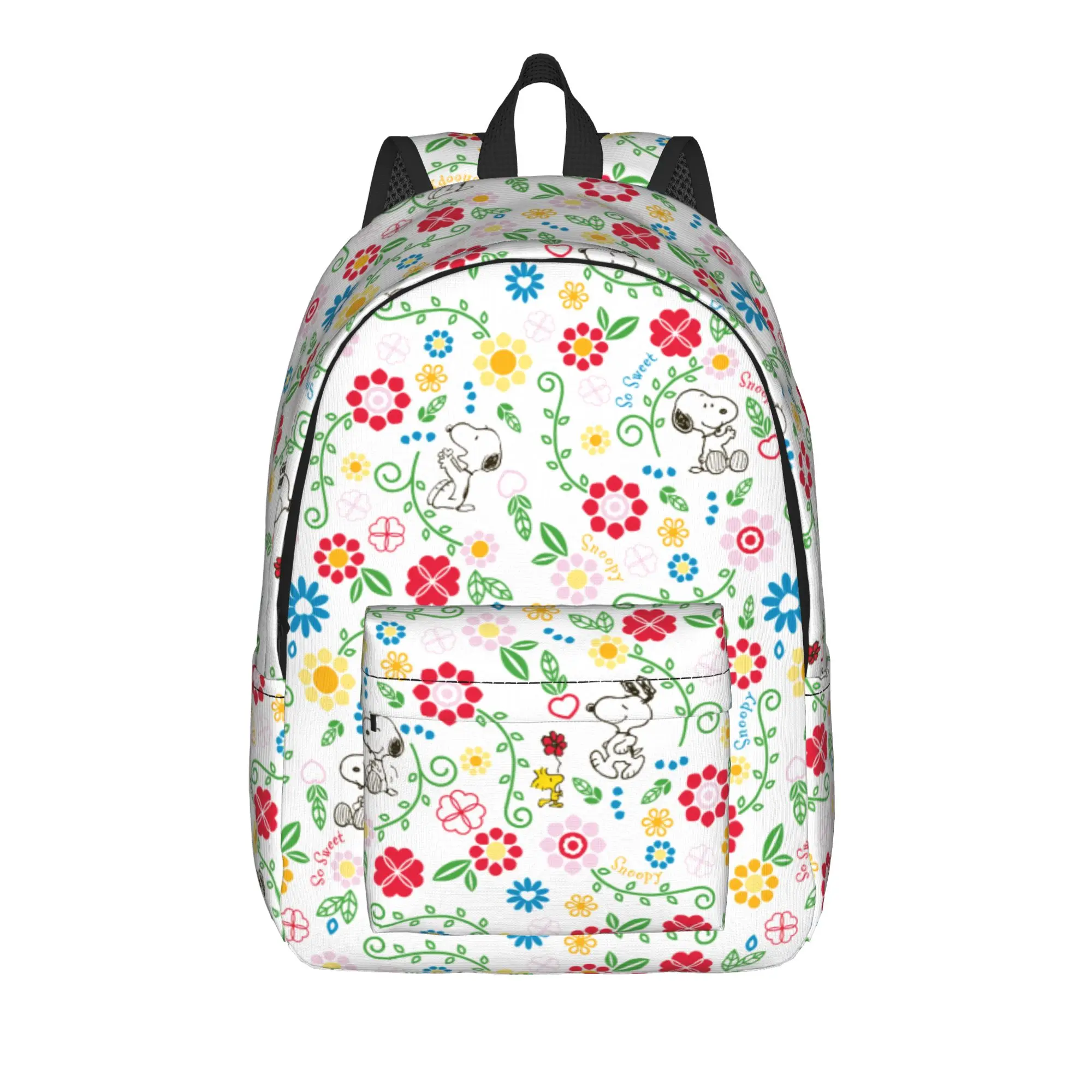 S-Dog-Snoopies Cartoon Backpack for Men Women Cool High School Hiking Travel Daypack  Laptop Computer Canvas Bags Durable