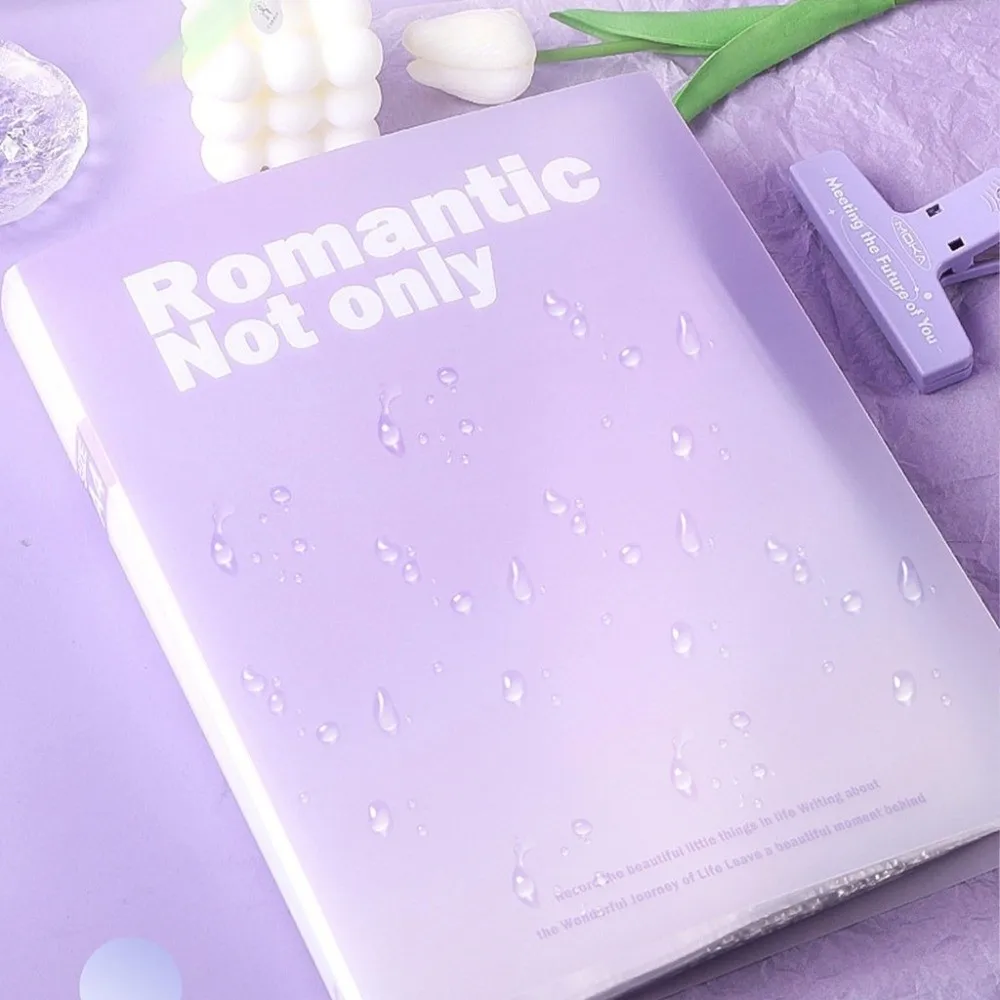 بسيطة 30/60 صفحة A4 مجلد ملفات تصنيف إدراج التدرج اللون حقيبة ملفات سعة كبيرة حقيبة تخزين المستندات البلاستيكية