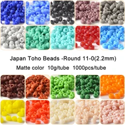 1000pcs 11/0 TOHO Round Beads Matte Color 10g 2.2mm Japan Glass Seed Bead For Needlework Handcraft DIY Bracelet Jewelry Making