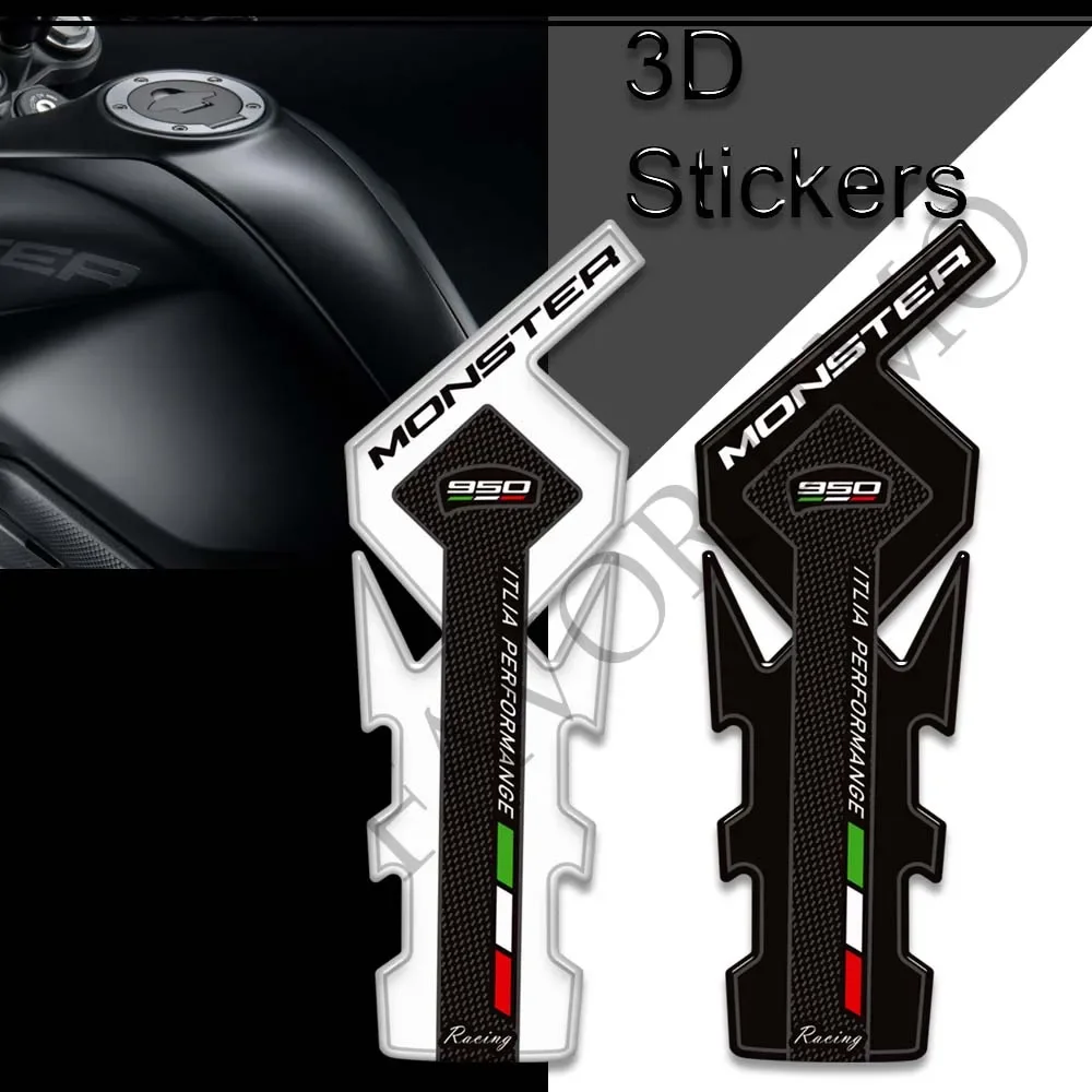 

Motorcycle 3D Stickers For Ducati Monster 950 Decals Gas Fuel Oil Kit Knee Protection Tank Pad Grips