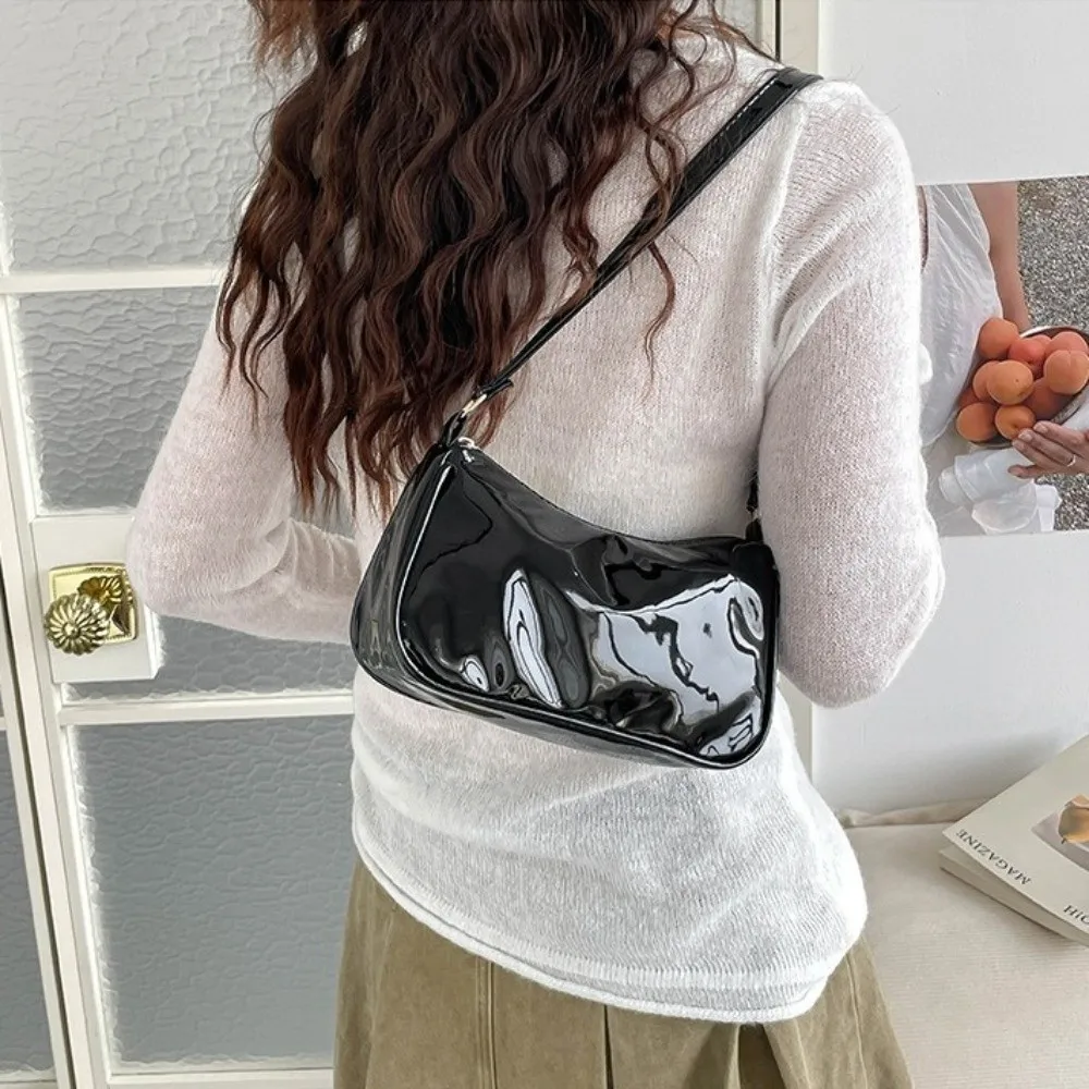 Simple Solid Color Women Shoulder Bag PU Leather Korean Style Crossbody Bag With Cherry Pendant Handbag Underarm Purse Shopping