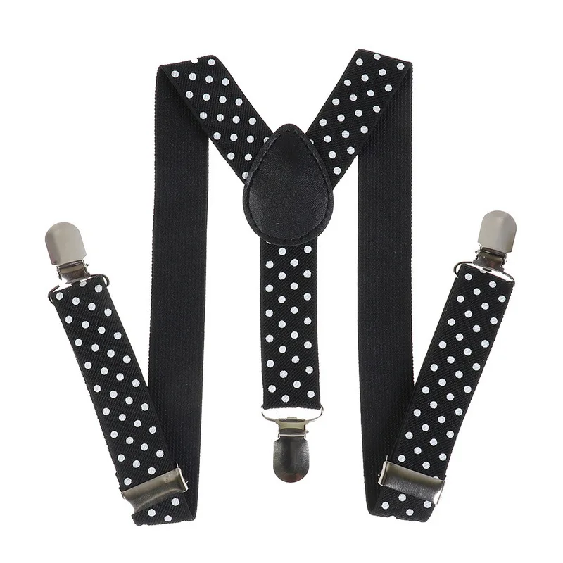 Set di 5 Bretelle Elastiche per Bambini con 3 Clip, Bretelle a Y 2,5 x 60 cm, Cinghie per Ragazzi, Accessori