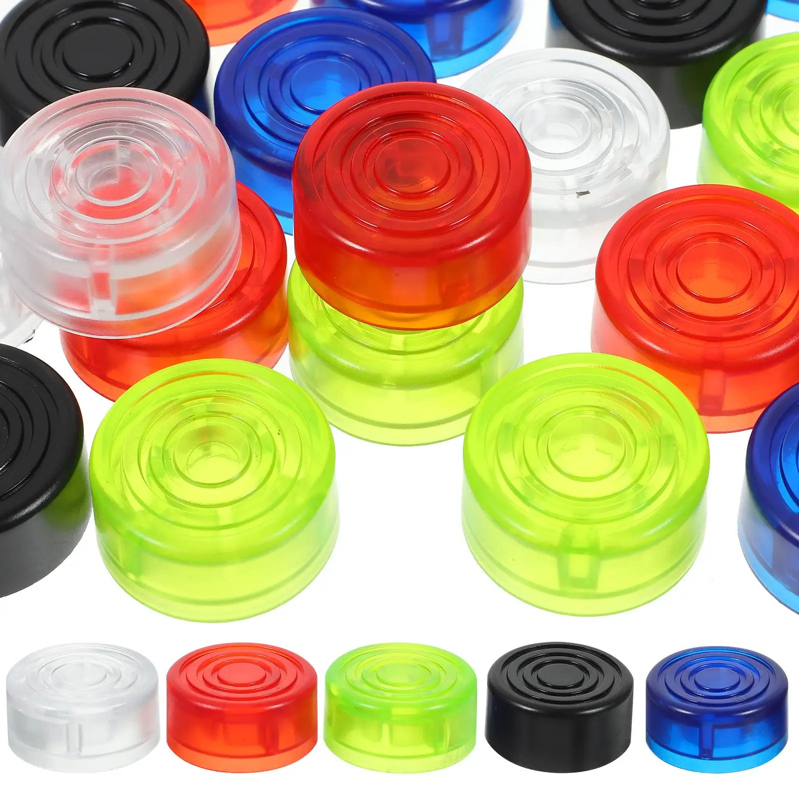 

20 Pcs Guitar Knobs Cap Footswitch Buttons Monoblock Caps for Knurled